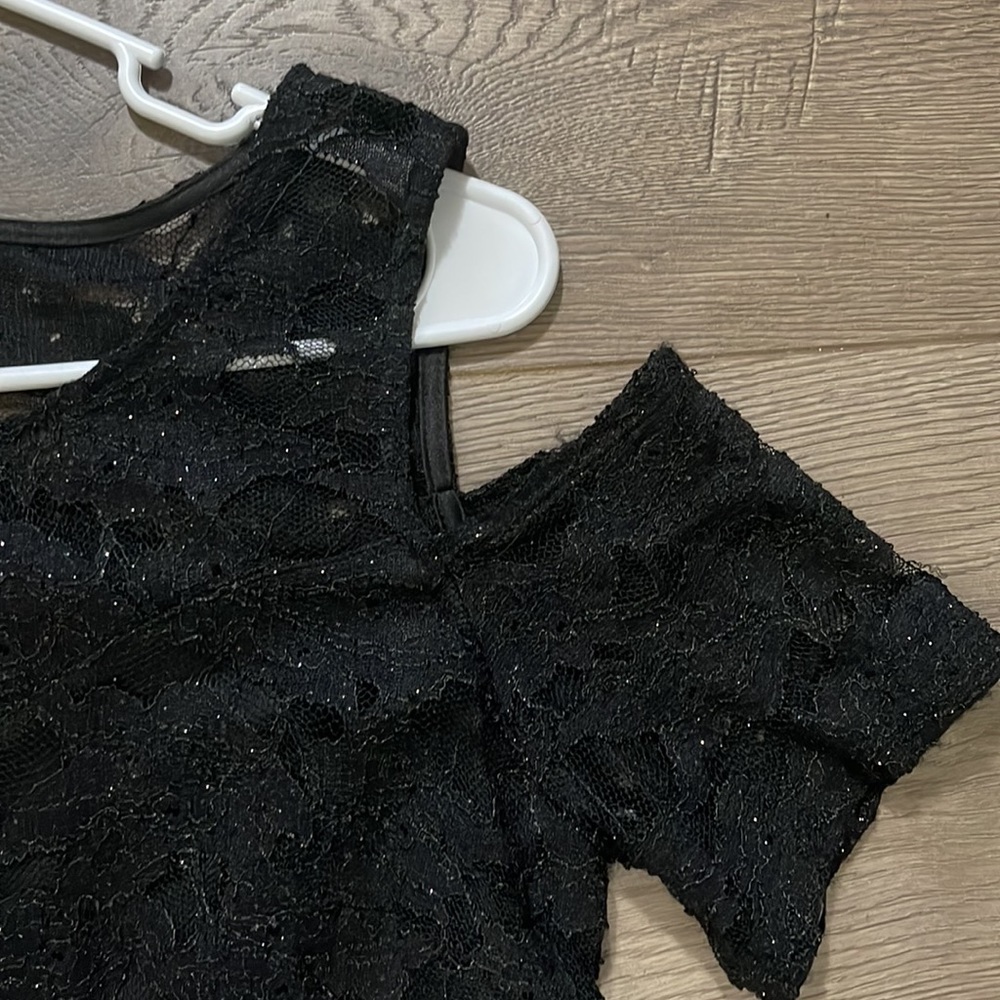 En Focus Studio Women's Black Lace Textured dress size 4 - Picture 3 of 9